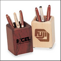 Wooden Pen Holder (3"x3"x4")